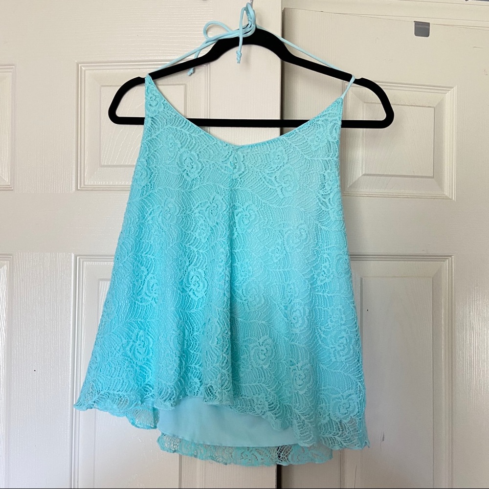 Lace halter top